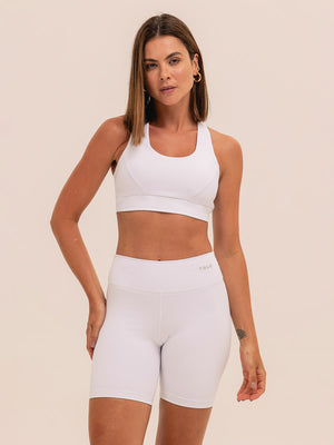 Bermuda Feminina para Academia Branca