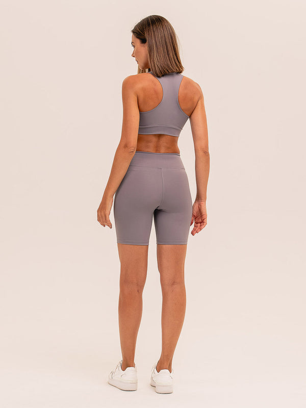 Bermuda Feminina para Academia Cinza