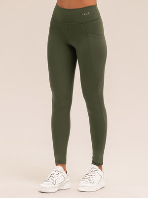 Legging com Bolso Emana Verde Militar