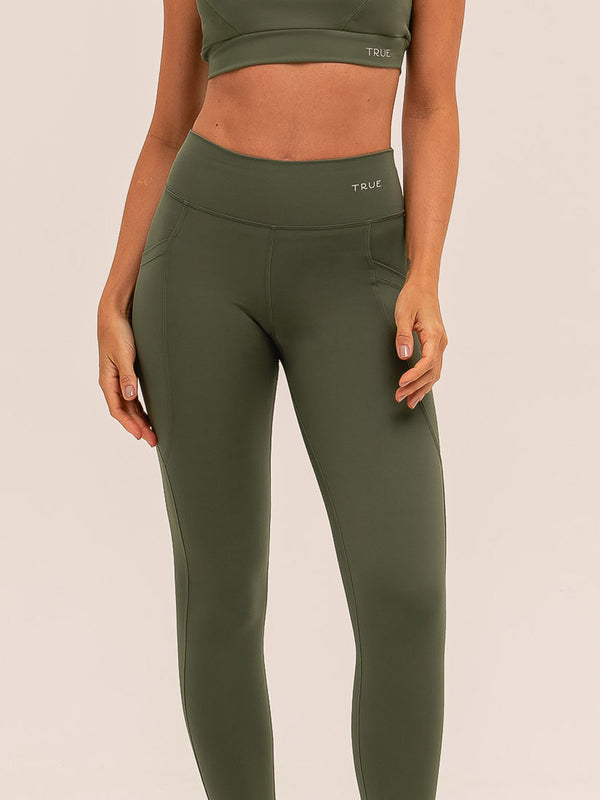 Legging com Bolso Emana Verde Militar