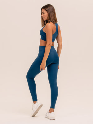Legging com Bolso Emana Azul Profundo