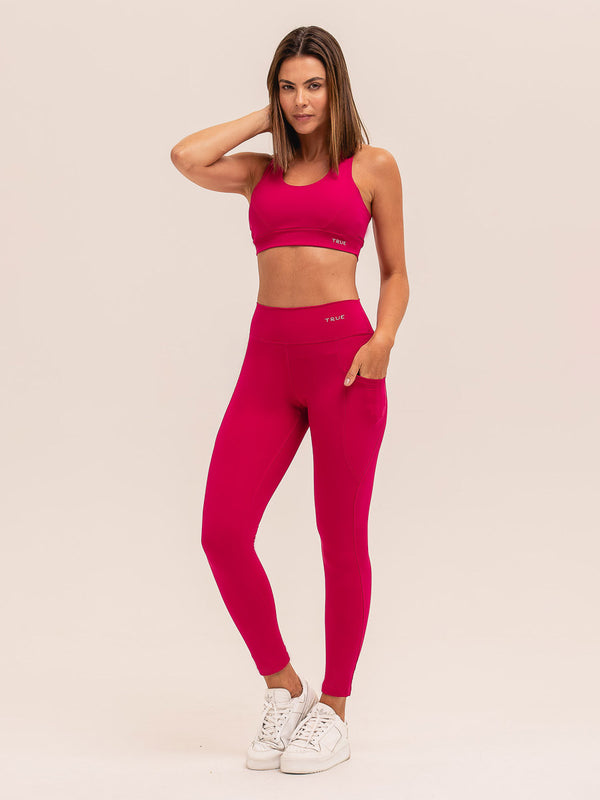 Legging com Bolso Emana Rosa Rubi