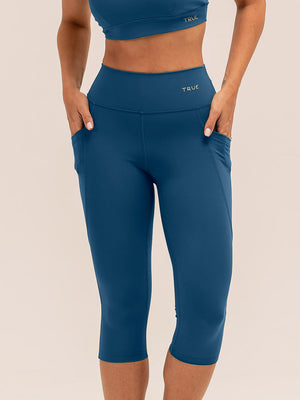 Corsário com Bolsos Azul Profundo