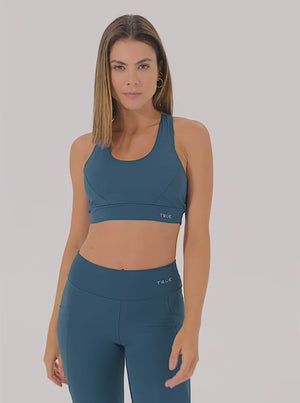 Legging com Bolso Emana Azul Profundo