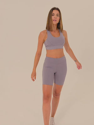 Bermuda Feminina para Academia Cinza